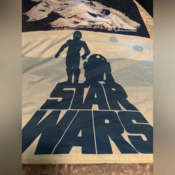 Star Wars Standard Size Pillowcase & Sham C3PO R2D2 Millennium Falcon Lucasfilm - Picture 2 of 11